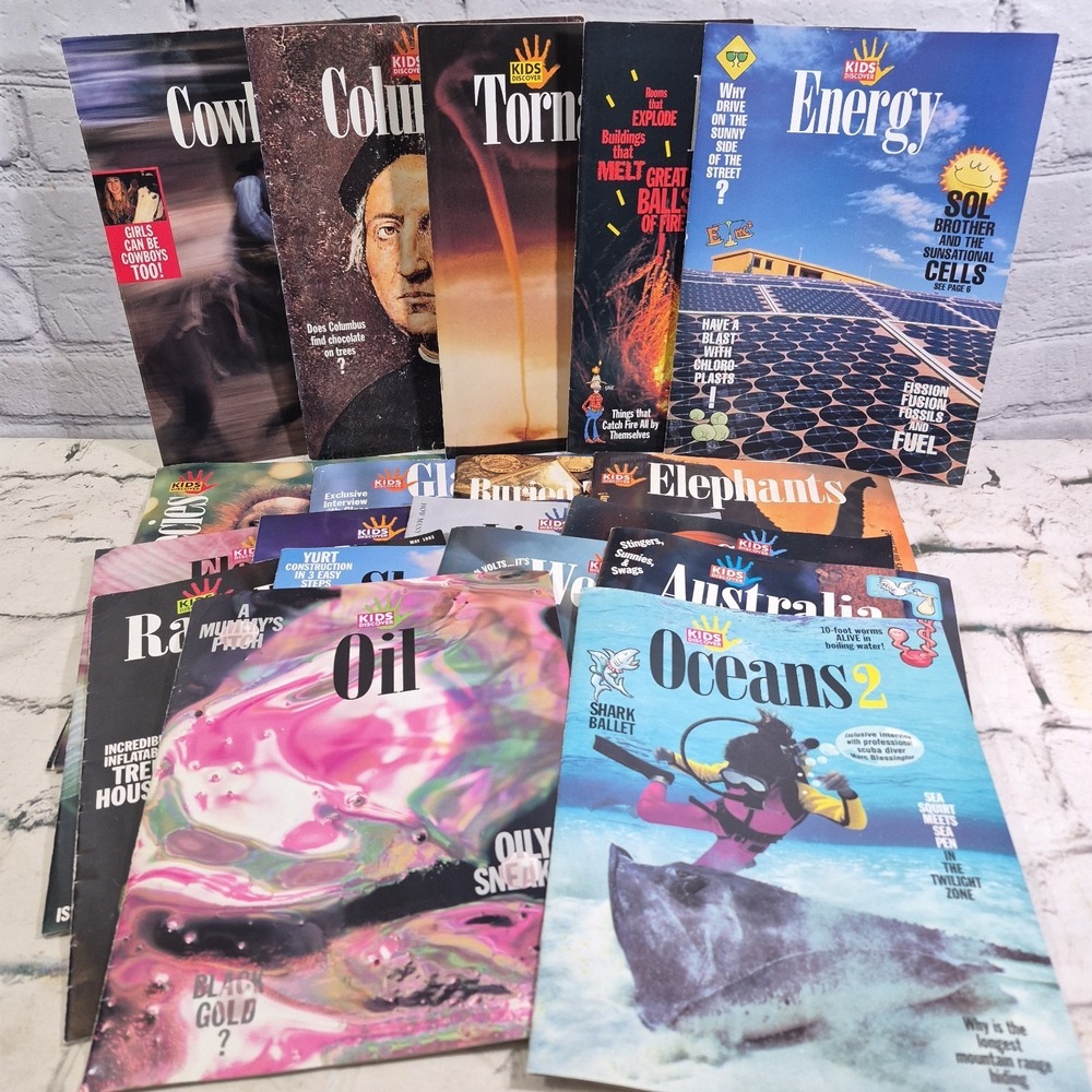 Lot of 22 Kids Discover Magazines- Homeschool Educational History Science 1990s